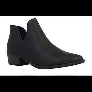 Black Ankle Boots with Side Cut Outs